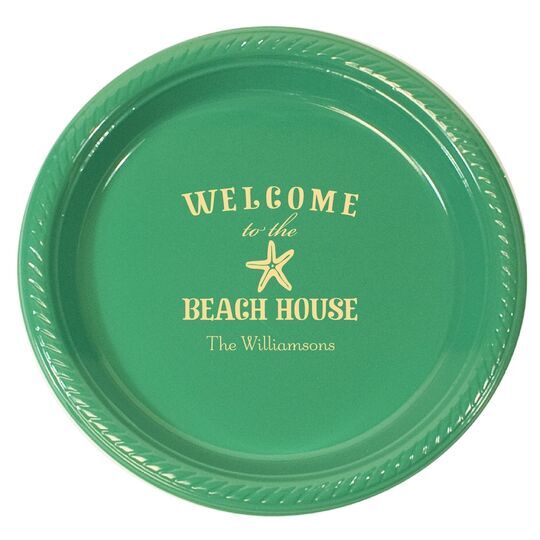 Welcome to the Beach House Plastic Plates